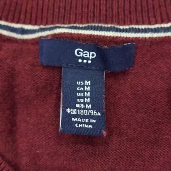 GAP men's  Pullover Maroon Burgundy Red Size M cotton crew neck.fall. spring win - Picture 4 of 5